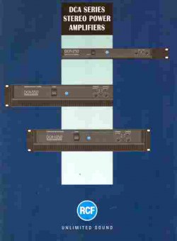 Буклет RCF DCA Series Stereo Power Amplifiers, 55-913, Баград.рф